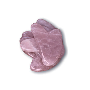 Kissed Glow Pink Quartz Gua Sha - Double Bundle - Kissed Glow